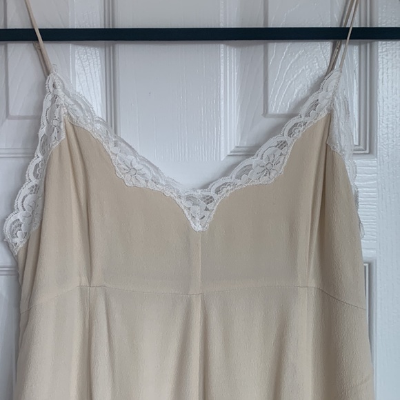 Wilfred Cream Leibniz Lace Trim Slip Dress - Picture 2 of 5